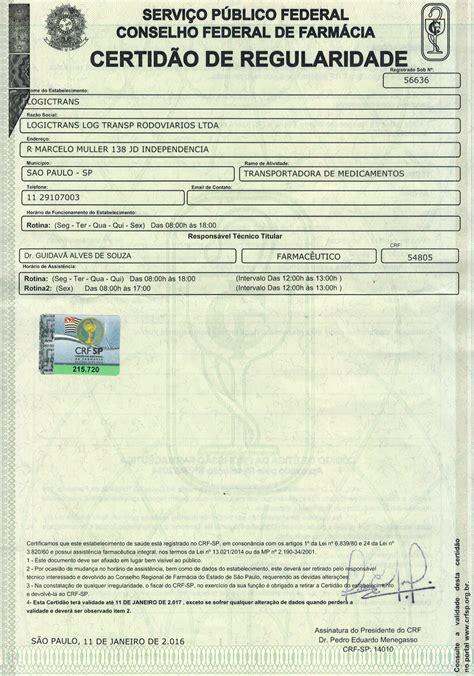 certificado de registro para fretamento para taxi